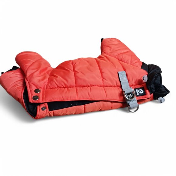 Waterproof Duomm Padded Dog Coat Orange, Warm All-Season Small & Medium Breed - Picture 12 of 16